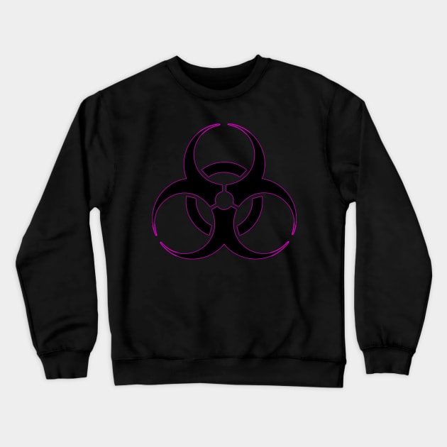 Bio-hazard Neon Pink Crewneck Sweatshirt by richardsimpsonart